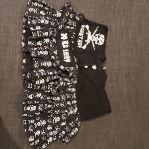 Women's Black Mini Skirt with Skulls